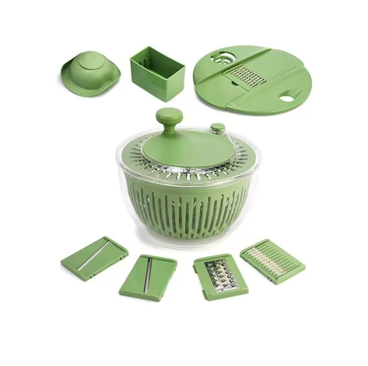 SUSTEAS 5 in 1 Large Salad Spinner Dehydrator with Vegetable Chopper, Drainer Ut