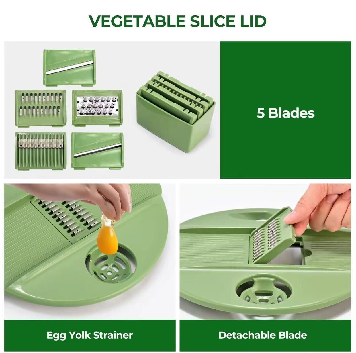 SUSTEAS 5 in 1 Large Salad Spinner Dehydrator with Vegetable Chopper, Drainer Ut