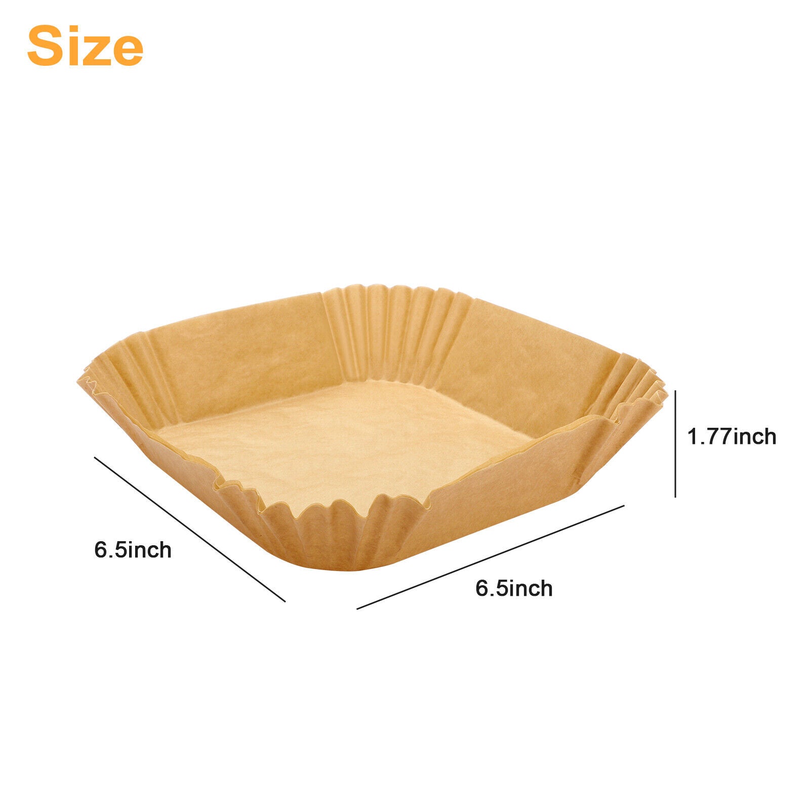 100Pcs Air Fryer Liner Disposable Paper Non-Stick for Food Oven Baking Microwave