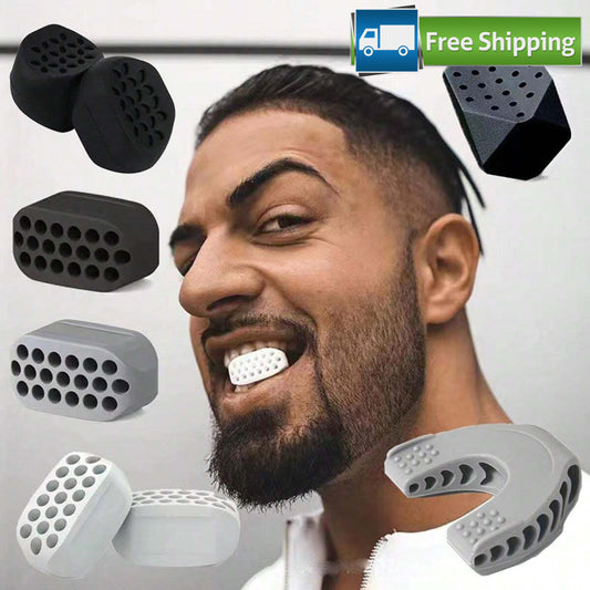 6Pc Jawline Exerciser Powerful Jaw Trainer Silicone Toner Tablet for Men & Women