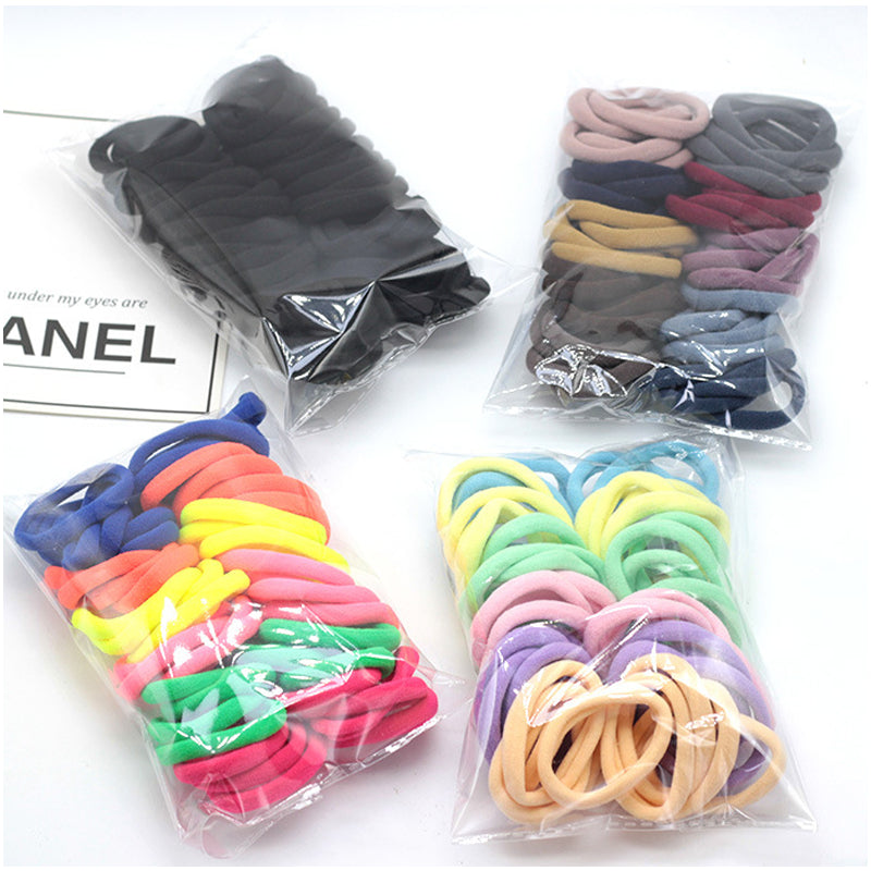 Elastic, No Damage Hair Ties - 50/100PCS Seamless Elastic Hair Bands for Thick & Thin Hair, Soft No Crease Ponytail Holders, Stretchy & Durable Hair 