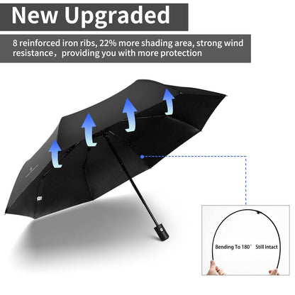Automatic Umbrella Sun and Rain Anti-Uv Windproof 3 Folding Compact Umbrella HOT