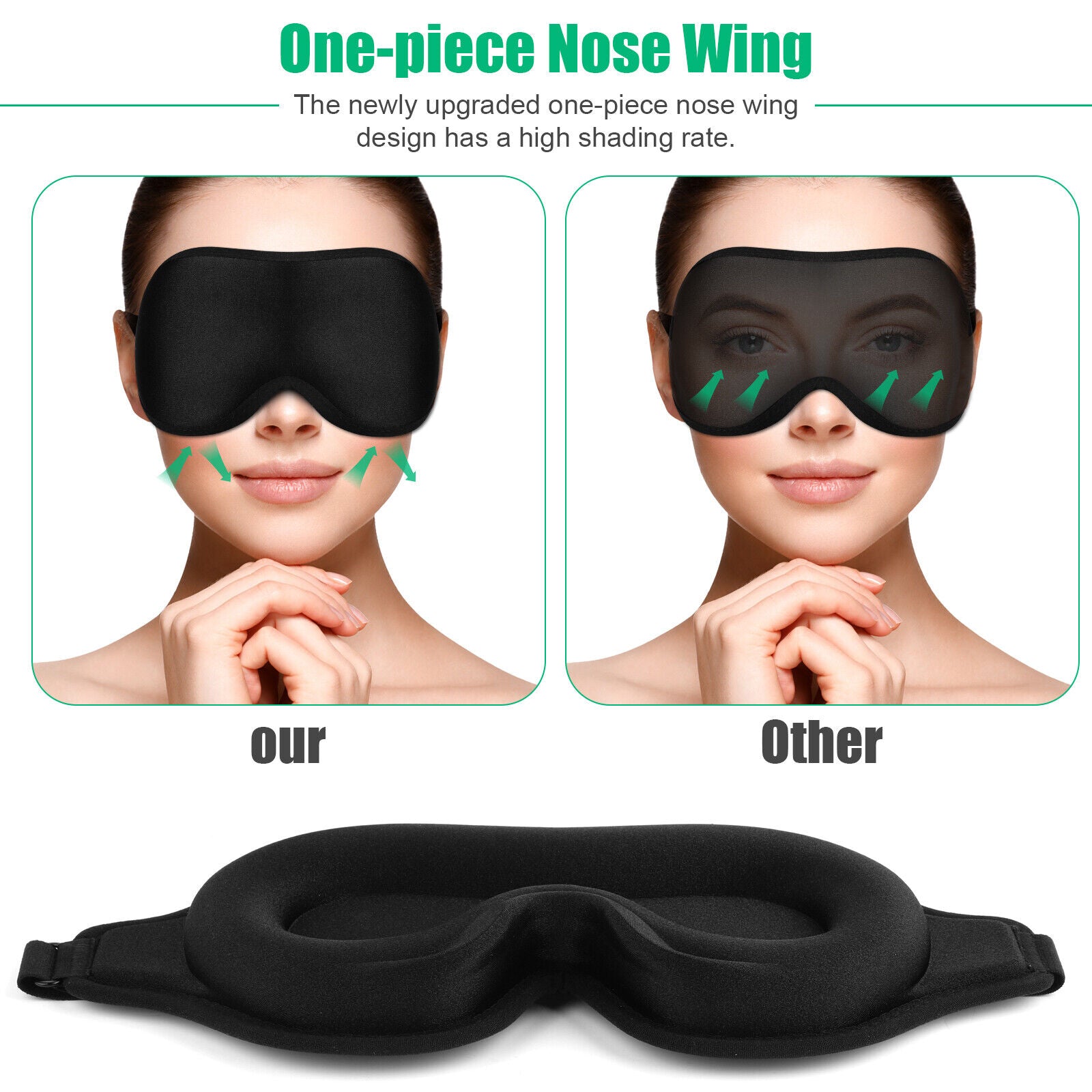 3D Travel Silk Eye Mask Sleeping Soft Padded Shade Cover Rest Relax Blindfold