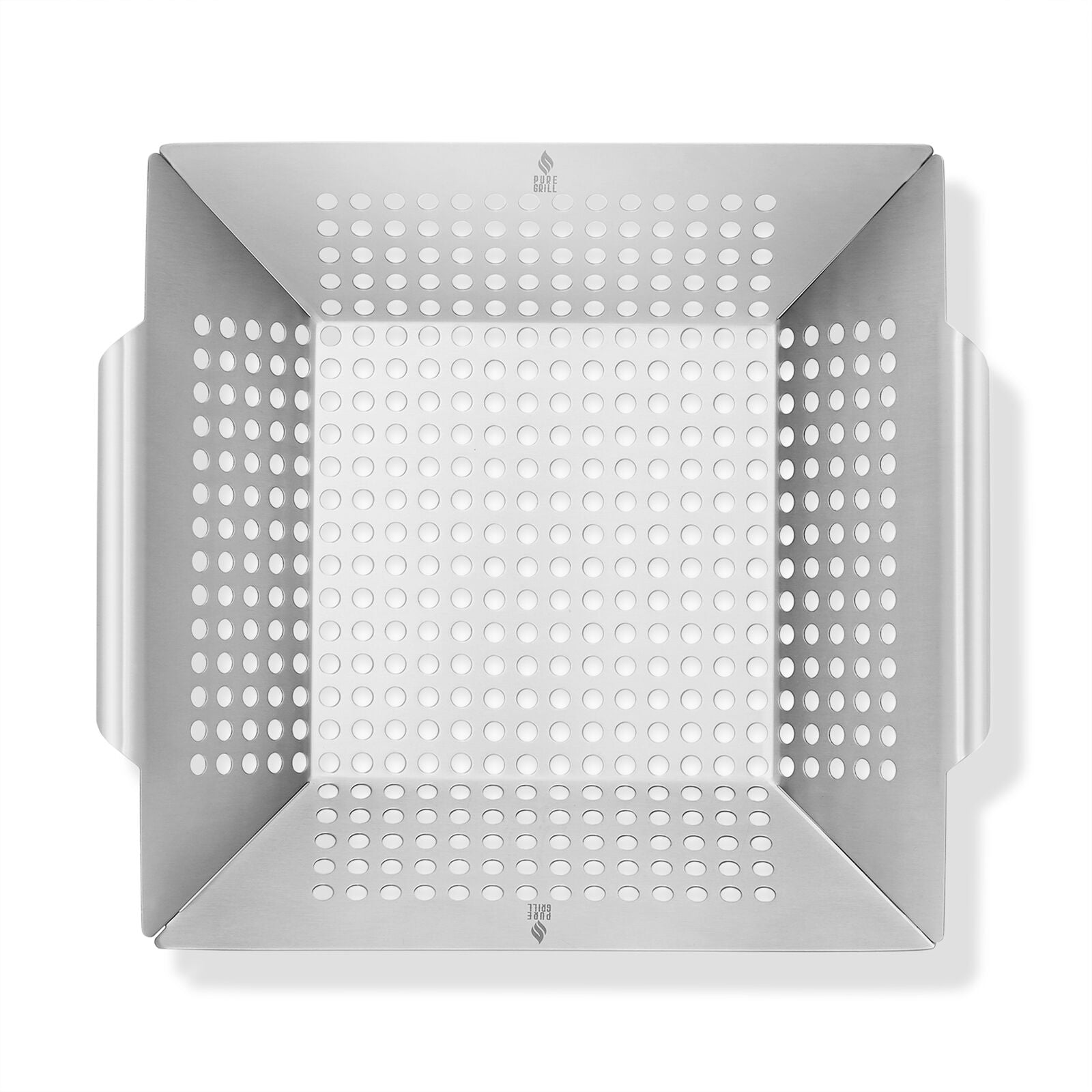 Vegetable Grill Basket - Stainless Steel Barbecue Wok Pan Tray for Grilling