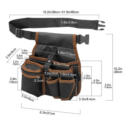 Electrician Pouch Tool, Oxford Waist Tool Bag Belt Pouch Hardware Organizer