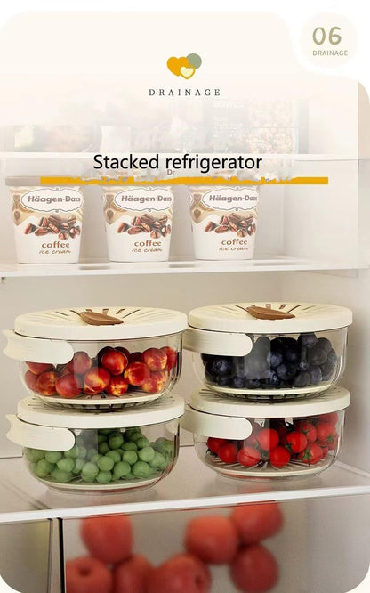 Foldable Colander with Lockable Lid Multifunctiona