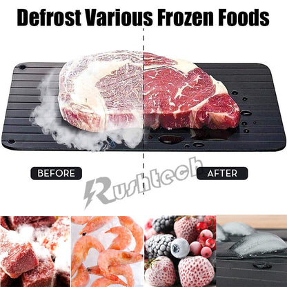 defrost plate, Fast Defrosting Tray - Rapid Thawing Board for Meat & Frozen Food, No Microwave Needed, Kitchen Utensils Aluminium Traditional