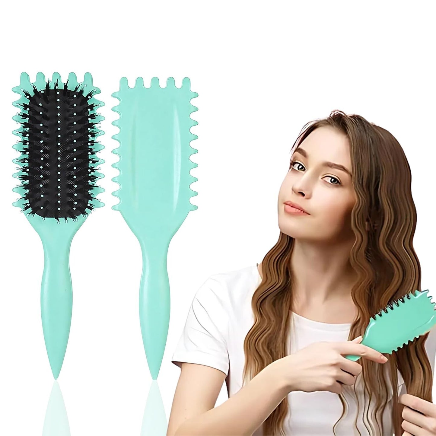 Curly Hair Brush, Curl Defining Brush, 2025 Bristle Styling Brush for Curly Hair