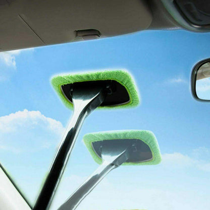 Microfiber Windshield Clean Car Auto Wiper Cleaner Glass Window Tool Brush Kit