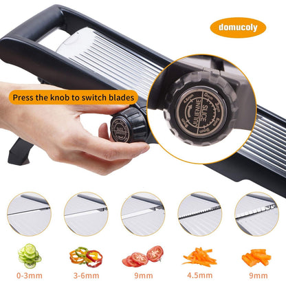 Mandoline Slicer for Kitchen, Adjustable Stainless Steel Food Vegetable Potat...