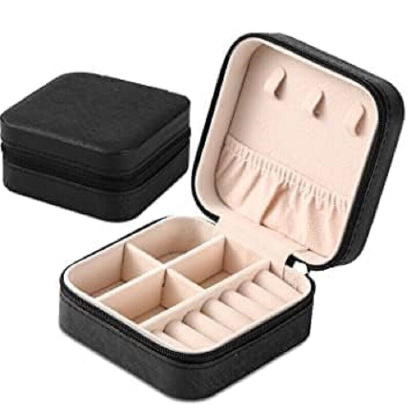 charm box Mini Travel Jewelry Box for Women – Compact Organizer for Rings, Earrings & Necklaces – Gift for Her