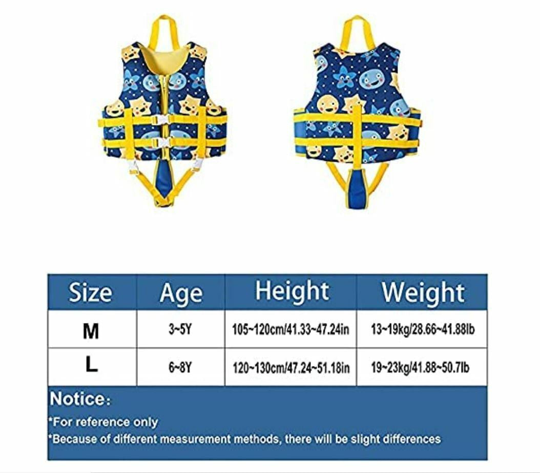 Kid Child Watersports Swim Vest Life Jacket Boys Girls Training Aid Flotation US