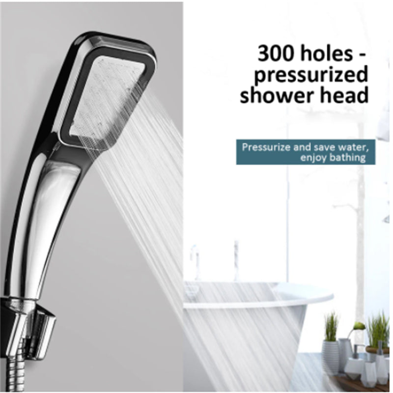 300 Holes High Turbo Pressure Bathroom Shower Head Powerful Water Saving Filte