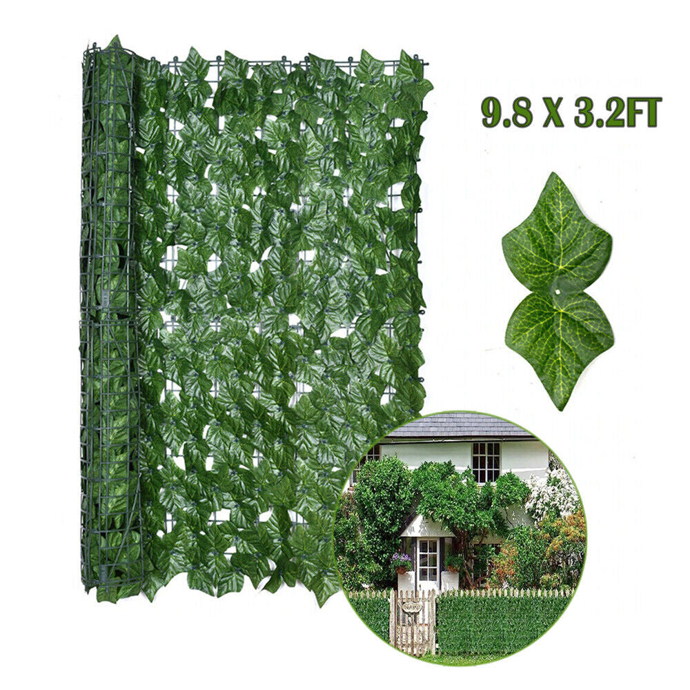 118"X39" Artificial Faux Ivy Leaf Hedge Fencing Privacy Fence Garden Decorate
