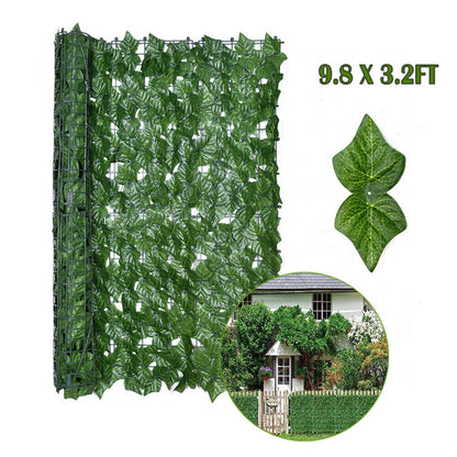 118"X39" Artificial Faux Ivy Leaf Hedge Fencing Privacy Fence Garden Decorate