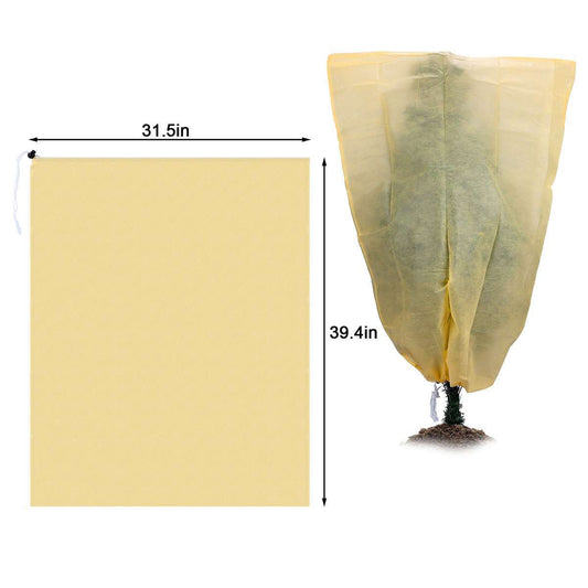 1/2/4X Reusable Plant Covers Freeze with Drawstring for Winter Frost Protection