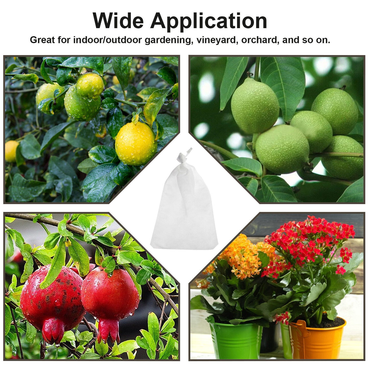 100/200PCS Grape Protection Bags Fruit Vegetable Mesh Bag against Pest Anti-Bird