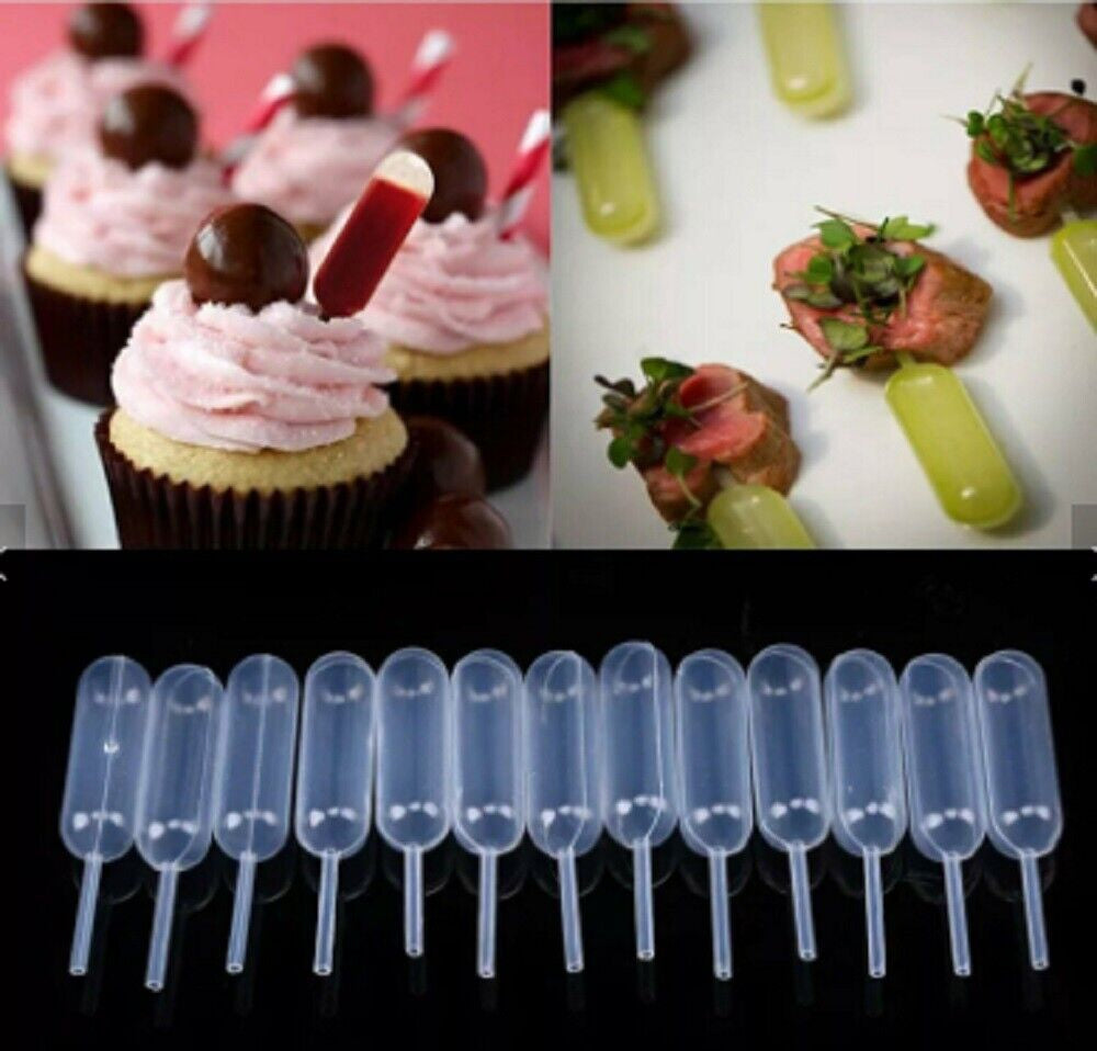 50 Pcs 4Ml Plastic Squeeze Transfer Pipettes - Droppers for Cupcakes & Ice Cream