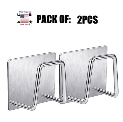 4Pcs Stainless Steel Adhesive Sponge Holder Sink Caddy for Kitchen Accessories