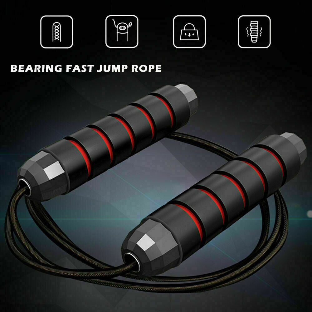 Jump Rope Gym Aerobic Exercise Boxing Skipping Adjustable Bearing Speed Fitness