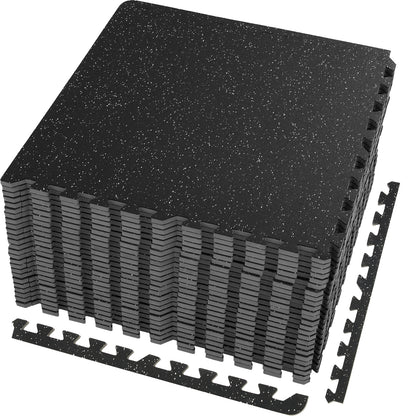 6/12/25 Pack Exercise Floor Mat Interlocking Tiles Foam W/ 24 X24 X 0.5''