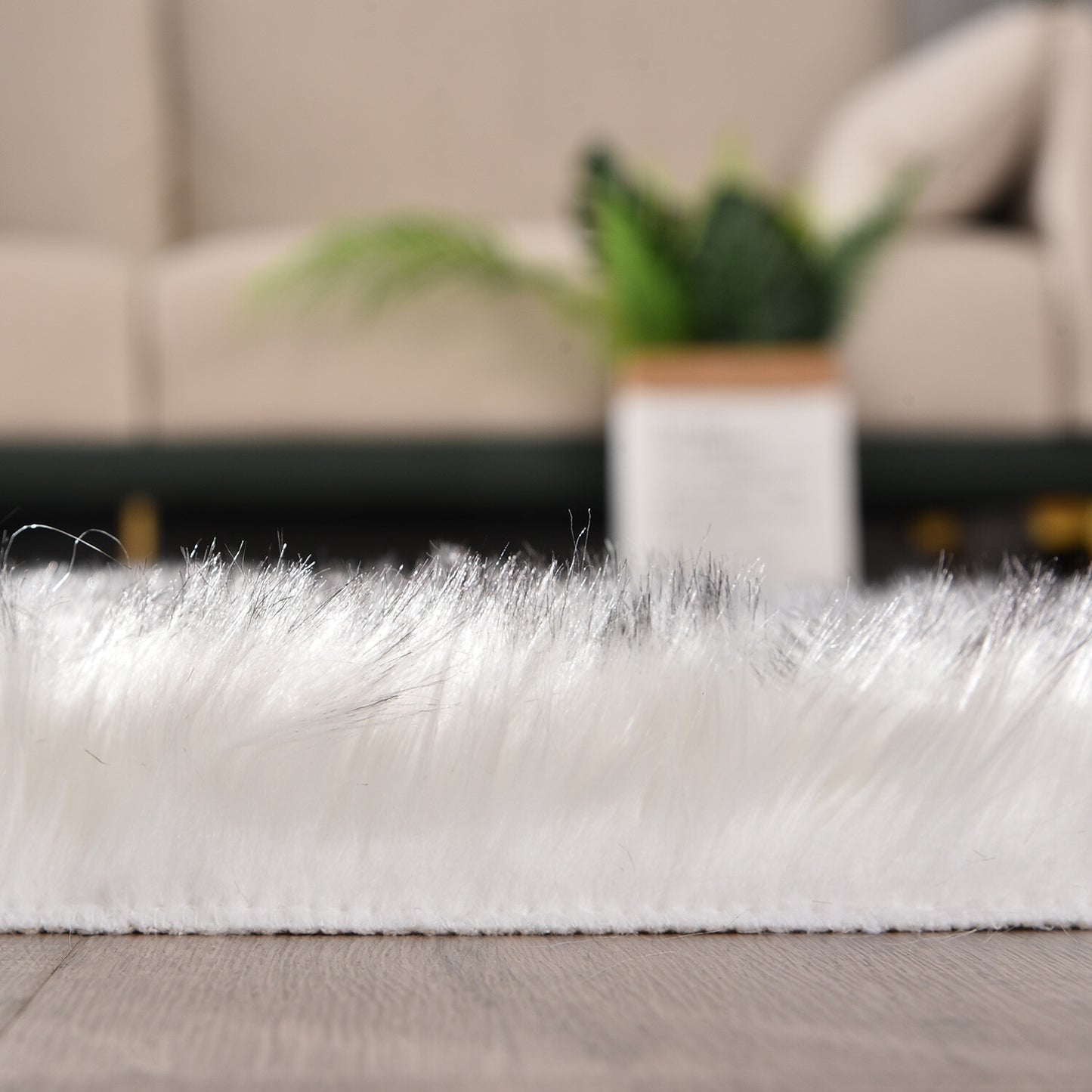 Faux Fur Sheepskin Fluffy Area Rugs round Shaggy Carpet for Bedroom Living Room