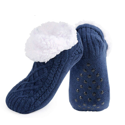 Non-Slip Women’s Fuzzy Slipper Socks – Warm Plush Knit Winter Socks Comfort Womenswear Chic Comfortable Elegance Fleece Suit Thick Basic Minimalist