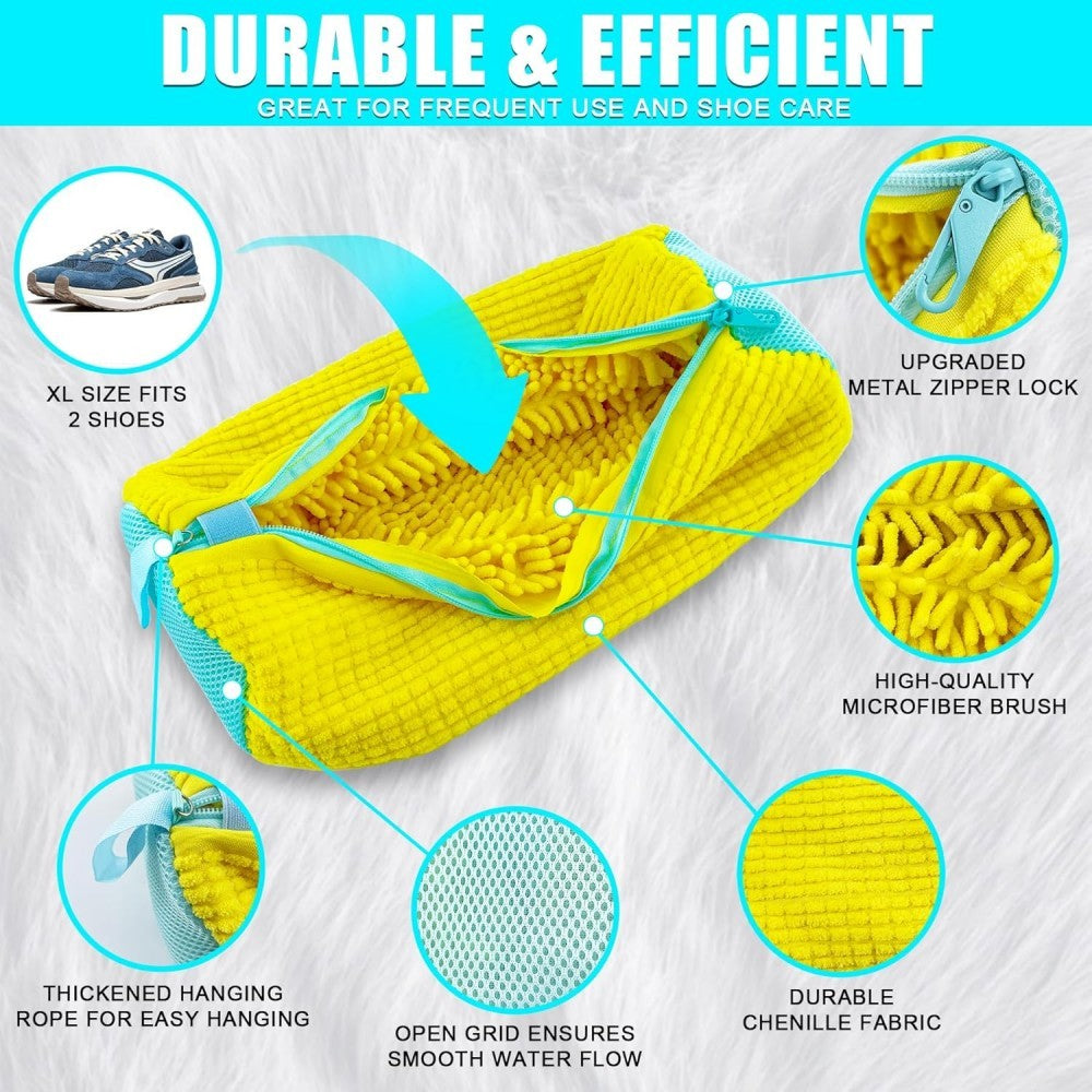 2Pcs Shoes Laundry Bag Shoe Washing Machine Cleaning Bag for Sneaker Tennis Shoe