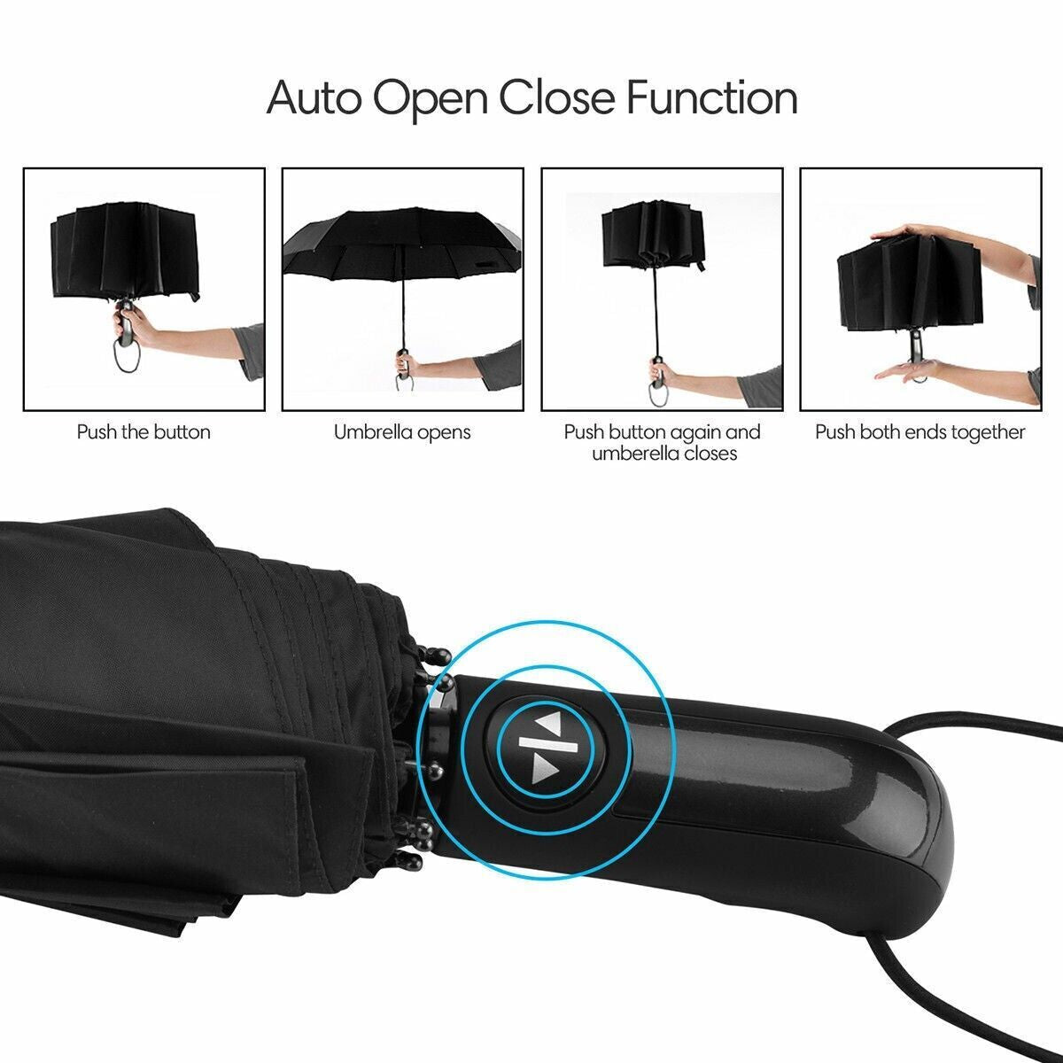 Automatic Umbrella Sun and Rain Anti-Uv Windproof 3 Folding Compact Umbrella HOT