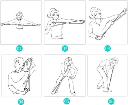 Fitness Figure 8 Yoga Pulling Rope Resistance Band & Arm Resistance Bands Workou