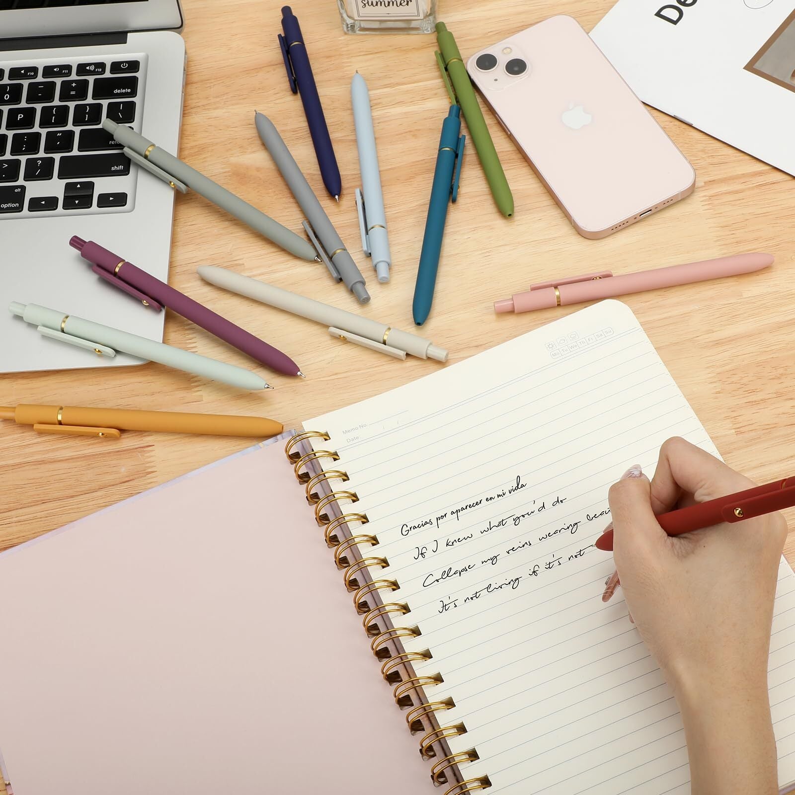 Gel Pens 12 Pcs 0.5Mm Quick Dry Black Ink Pens Fine Point Smooth Writing Pens...