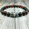 Men's Gemstone Beaded Bracelet – 10mm Tiger's Eye, Hematite, Onyx, & Lava Stones, Stretchy & Stylish Jewelry Gift for Him, Perfect for Everyday Wear