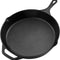 Pre-Seasoned 12.5 Inch Cast Iron Skillet Multipurpose Use by Utopia Kitchen