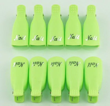 10-20Pcs Silicone UV Gel Polish Remover Wraps Soak off Cap Clip Nail Art Tool US