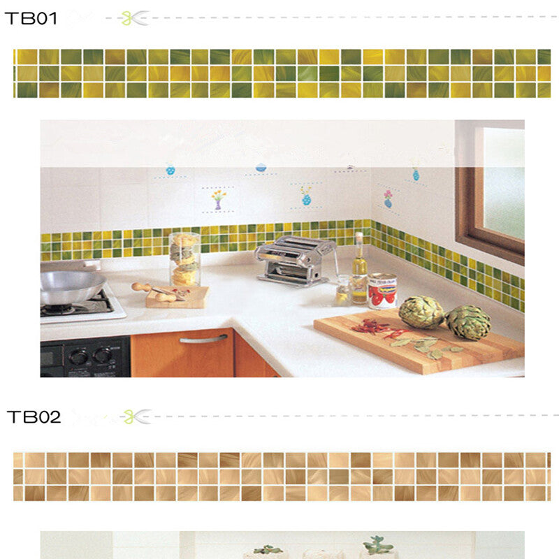 Self Adhesive Mosaic Backsplash Waterproof 3D Wall Sticker Kitchen Wall Stickers