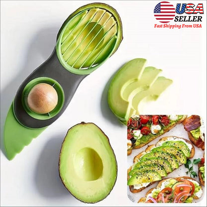 3-in-1 Avocado Cutter Tool Set - Slicing, Pitting, and Scooping Made Easy for Perfect Avocados Every Time - Durable, Ergonomic Design for Home 