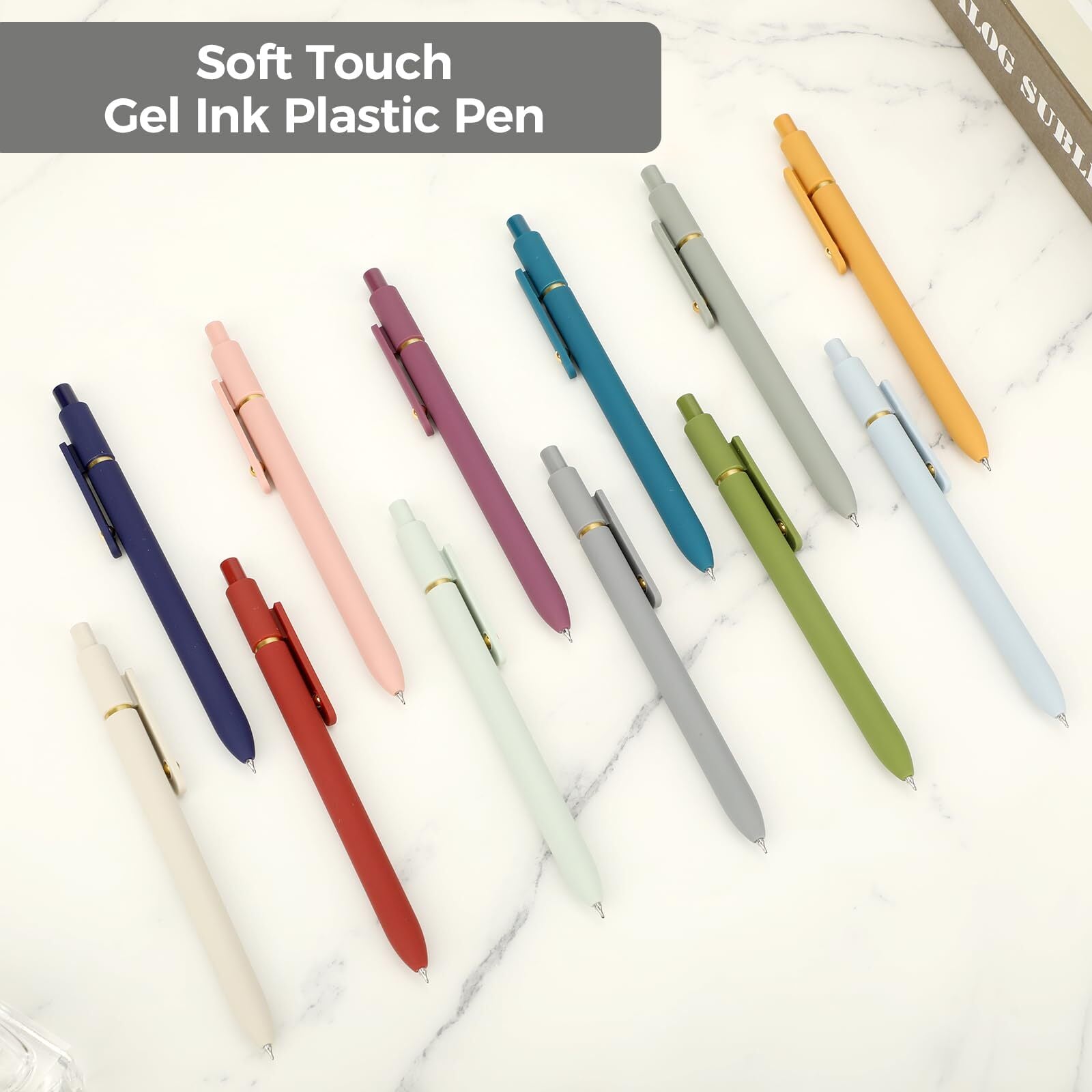 Gel Pens 12 Pcs 0.5Mm Quick Dry Black Ink Pens Fine Point Smooth Writing Pens...