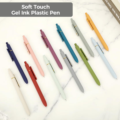 Gel Pens 12 Pcs 0.5Mm Quick Dry Black Ink Pens Fine Point Smooth Writing Pens...