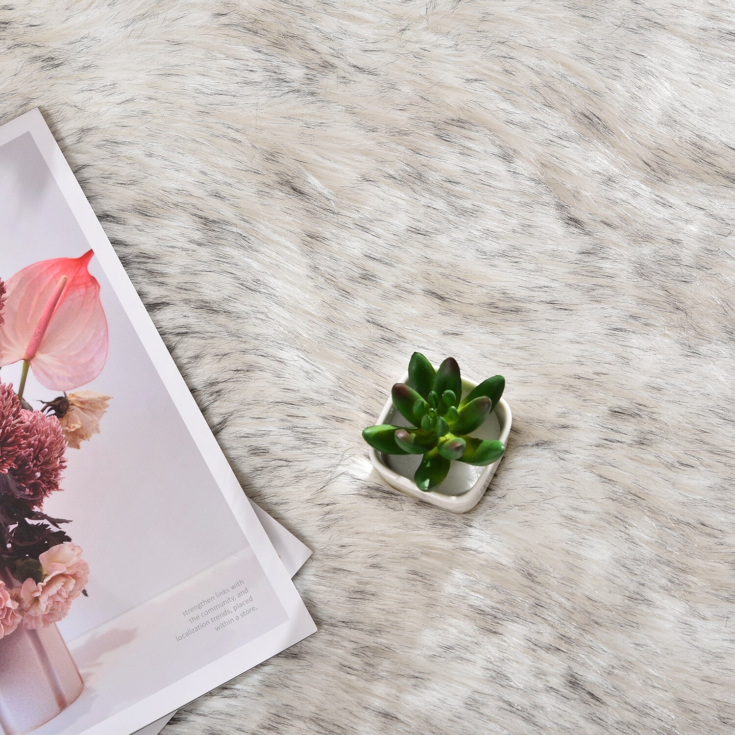 Faux Fur Sheepskin Fluffy Area Rugs round Shaggy Carpet for Bedroom Living Room