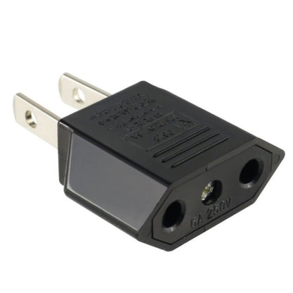 Euro to US or US to Euro Converter Plug Adapter Travel Black