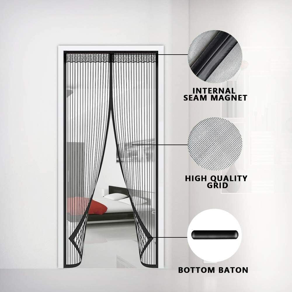 Magnetic Screen Door Mesh Hands-Free Net Mosquito Fly Insect Bug Curtain Closer