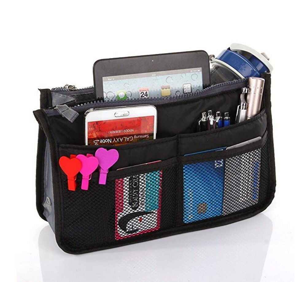 Women's Travel Purse Organizer Insert – Multi-Pocket Tote Handbag Liner for Easy Bag Swap, Lightweight Storage for Essentials, Makeup & Accessories