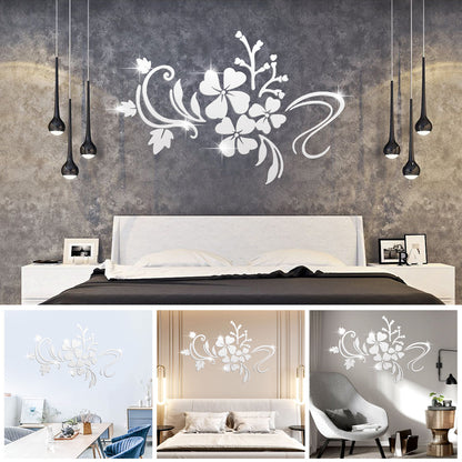 3D Mirror Tree Art Removable Wall Stickers Acrylic Mural Decal Home Room Decor