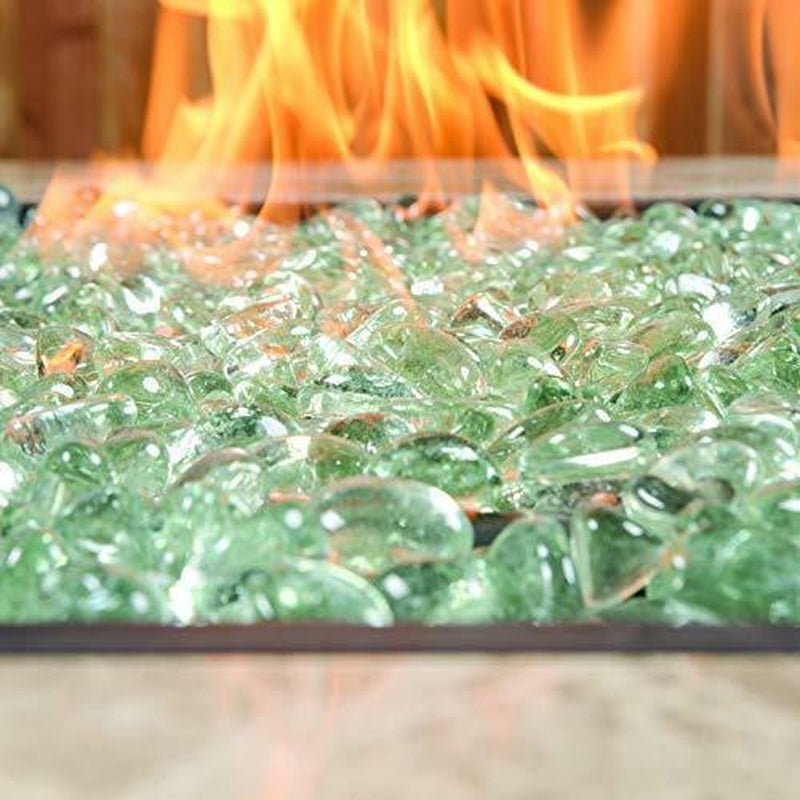 Outdoor Fire Pit Crystal Glass Beads Lavaglass Mini Fire Pit Dispersion Glass, Crystal Cove