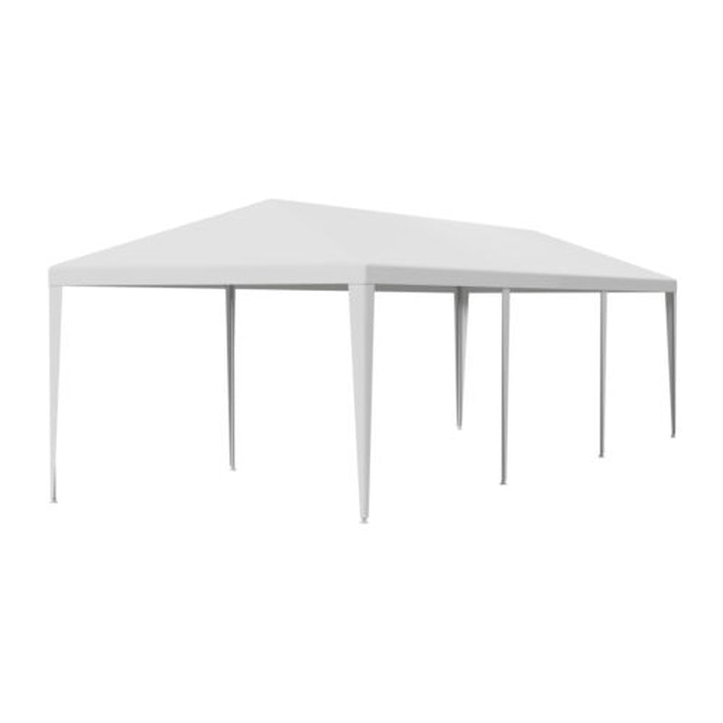 Trending 10'x30' White Party Tent | Outdoor Wedding Gazebo Pavilion w/ 8 Removable Side Walls, Waterproof Cover, Steel Frame & Easy Setup