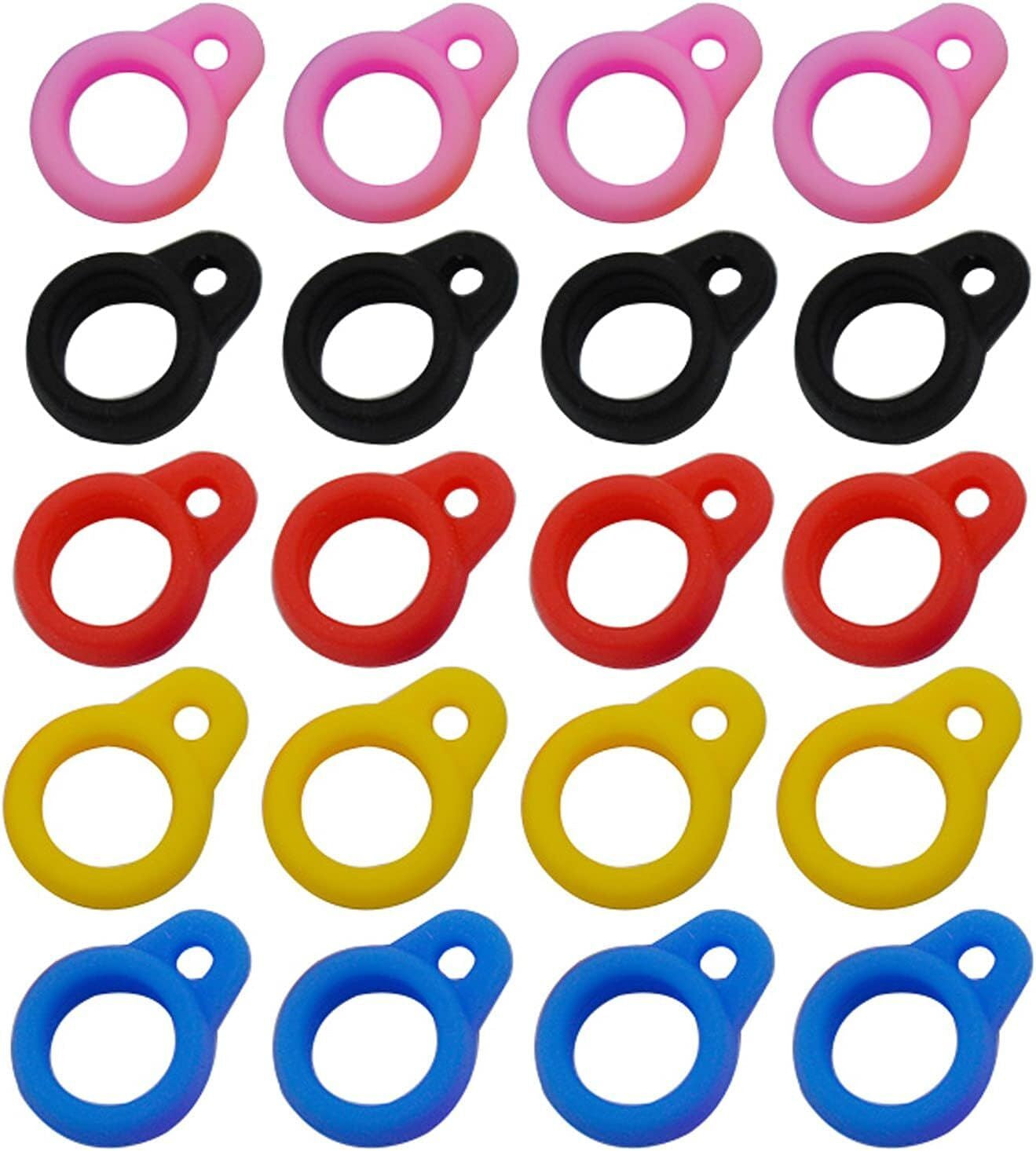 Adjustable Silicone Rubber Ring Holder Kit Anti-Lost Adjustable Rings Band Holder for Pens Device