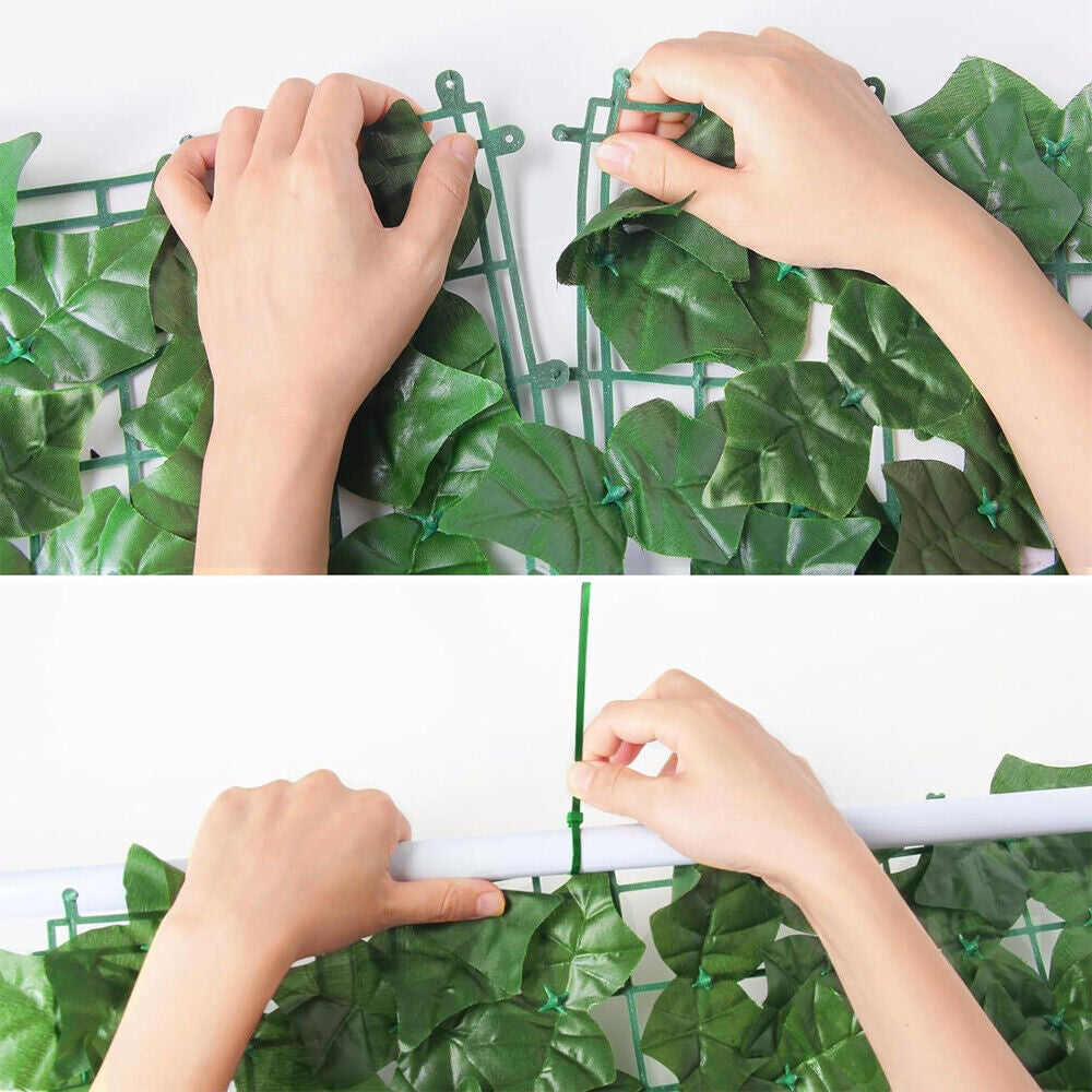118"X39" Artificial Faux Ivy Leaf Hedge Fencing Privacy Fence Garden Decorate