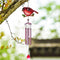 Unique Cardinal Wind Chimes with Crystal Beads – Soothing Sound & Decorative Gift for Mom, Wife, Daughter, Perfect for Gardens, Patios & Occasions