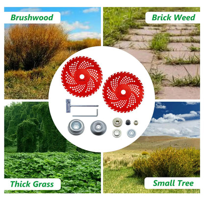 9"X 36 Teeth Carbide Tipped Blade Kit for Brush Cutter Trimmer Weed Eater 2 Pack