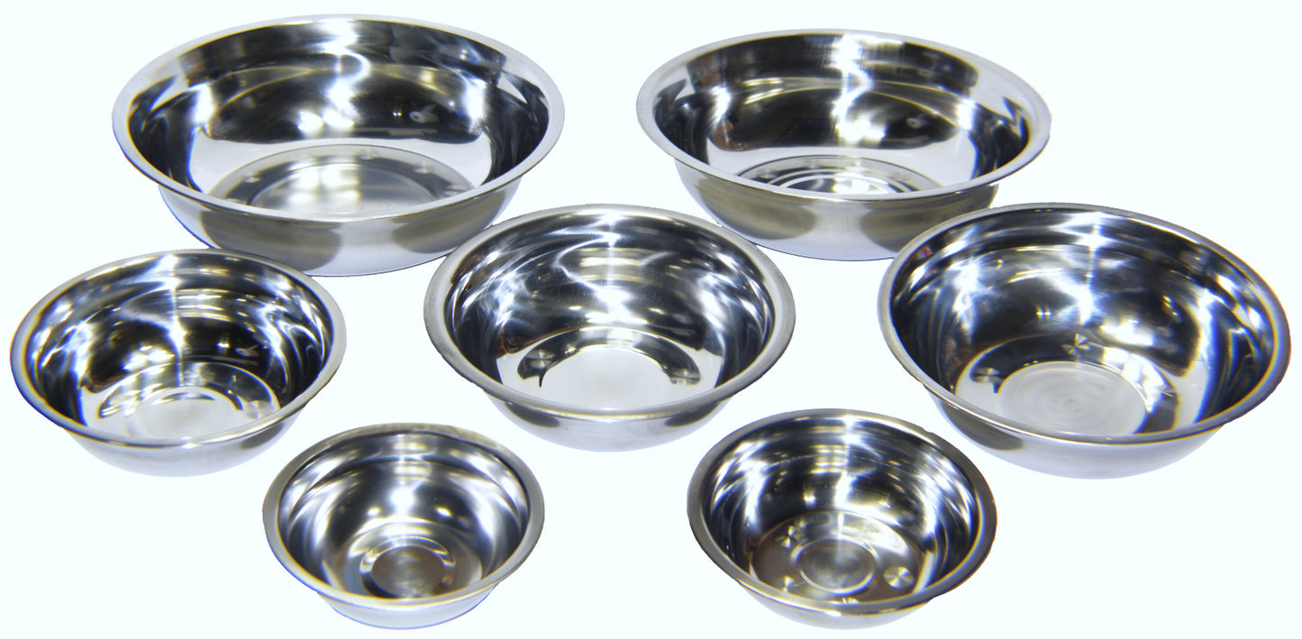 Set of 2 Dog Cat Pet Bowl Dish Metal STAINLESS STEEL Silver New XXS-XXL